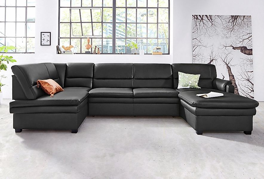 sit&more Wohnlandschaft "Pisa U-Form" mit Federkern, wahlweise mit Bettfunk günstig online kaufen