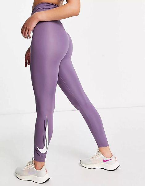 Nike Running – Swoosh Dri-FIT – 7/8-Leggings in Lila günstig online kaufen