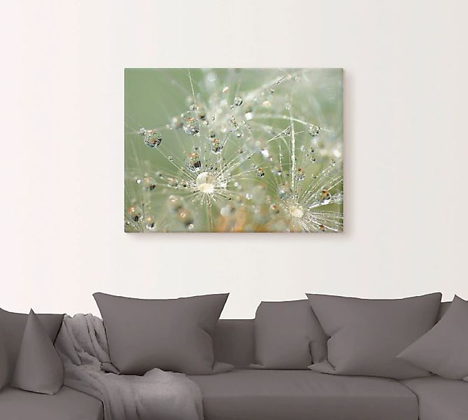 Artland Wandbild "Wassertropfen Pusteblume", Blumen, (1 St.), als Leinwandb günstig online kaufen