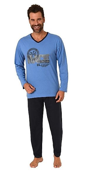 RELAX by Normann Pyjama Herren Pyjama langarm Schlafanzug in Optik - 212 10 günstig online kaufen