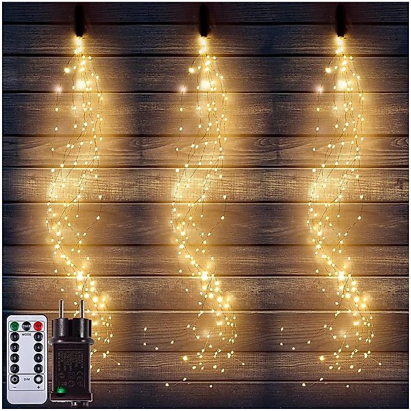 MUPOO Lichtervorhang LED Lichtvorhang 600LEDs Wasserfall-Lichterkette, günstig online kaufen