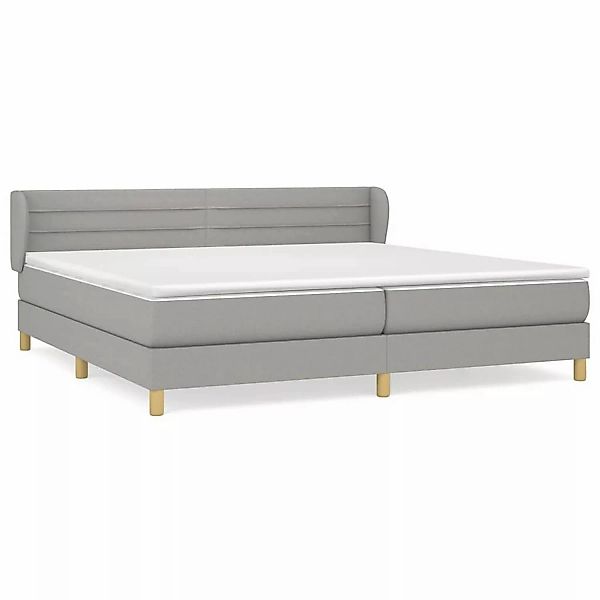 vidaXL Boxspringbett mit Matratze Hellgrau 200x200 cm Stoff1372074 günstig online kaufen