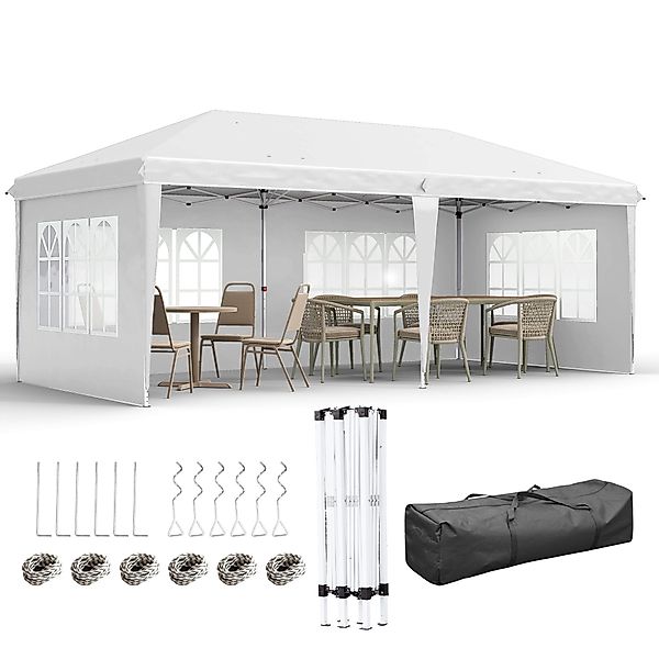 Outsunny Faltpavillon Partyzelt mit UV-Schutz, mit günstig online kaufen