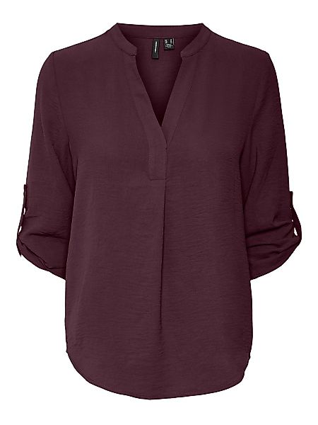 VERO MODA Fold-up Bluse Mit 3/4 Ärmeln Damen Violett günstig online kaufen