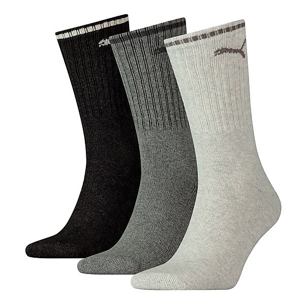 PUMA Sportsocken "PUMA UNISEX STRIPED CREW SOCK" 3 Paar tlg. Komfort-Bund, günstig online kaufen