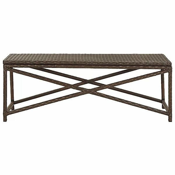 Gartenbank 120 Cm Poly Rattan Braun günstig online kaufen