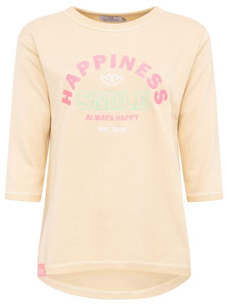 Zwillingsherz Langarmshirt "Smile" 3/4-Arm, Rundhalsausschnitt, Stickerei günstig online kaufen