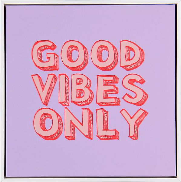 MIRRORS AND MORE Kunstdruck "ONLY" 1 Stk. tlg. Kunstwerk mit positivem Spru günstig online kaufen