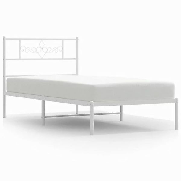 vidaXL Bettgestell mit Kopfteil Metall Weiß 90x190 cm Modell 171884811 günstig online kaufen