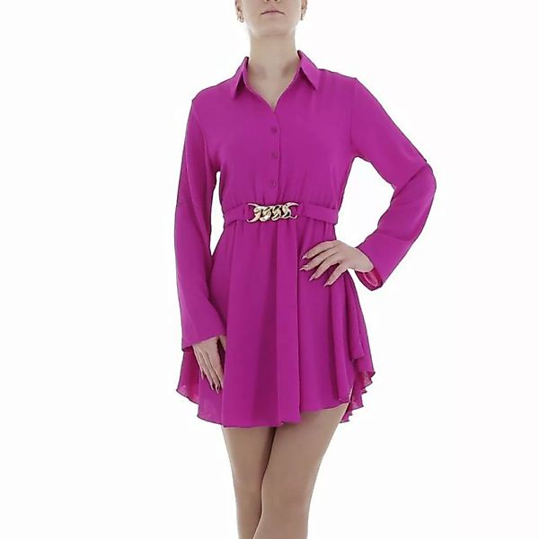 Ital-Design Tunikakleid Damen Party & Clubwear Kette Chiffon Crinkle-Optik günstig online kaufen