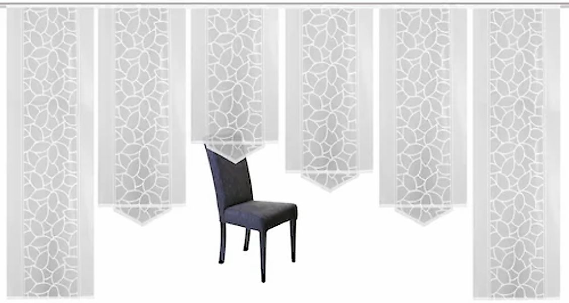 HOME WOHNIDEEN Schiebegardine »JENNA«, (6 St.), Schiebevorhang Jacquard Set günstig online kaufen