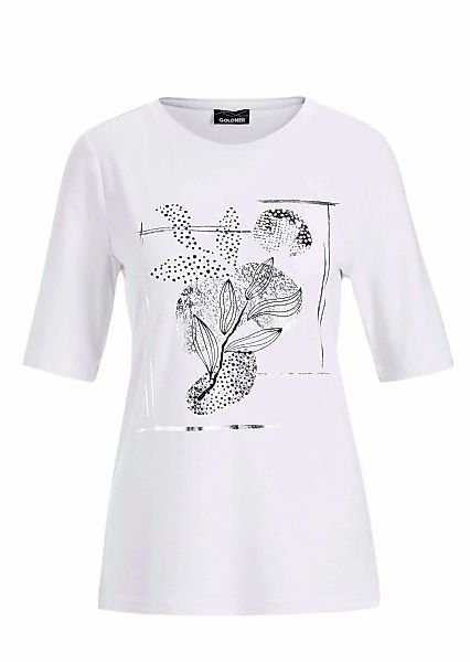 GOLDNER Kurzarmshirt "Jersey-Oberteil mit grafischem Glanzdruck" günstig online kaufen
