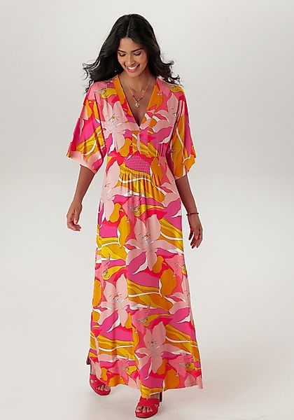 Aniston SELECTED Maxikleid, mit weiten, 3/4-langen Ärmeln günstig online kaufen
