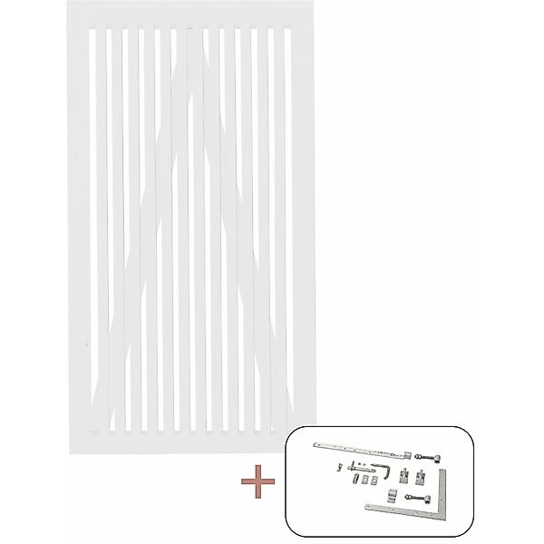 Einzeltor Sendai Nadelholz Weiß 100 cm x 180 cm günstig online kaufen