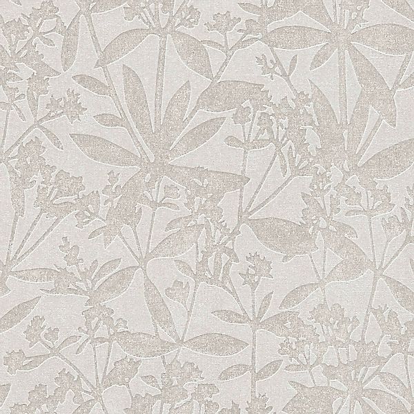 A.S. Création Tapete Blätter Grau und Beige 53 cm x 10,05 m AS-389243 günstig online kaufen