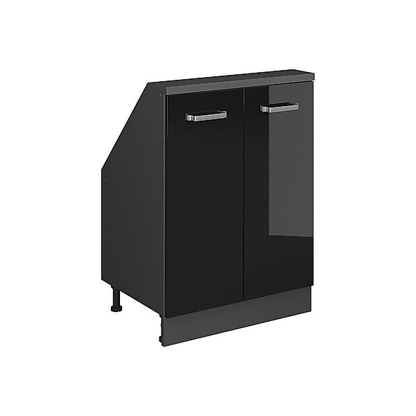 Vicco Unterschrank R-Line, Schwarz Hochglanz/Anthrazit, 60 günstig online kaufen