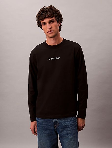 Calvin Klein Langarmshirt "LS RLXD STANDARD LOGO CREWNK TEE", Rundhalsaussc günstig online kaufen