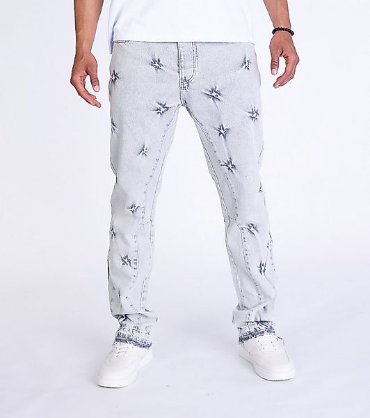 Denim Distriqt Loose-fit-Jeans Herren Loose Fit Jeans mit Batik Effekten günstig online kaufen