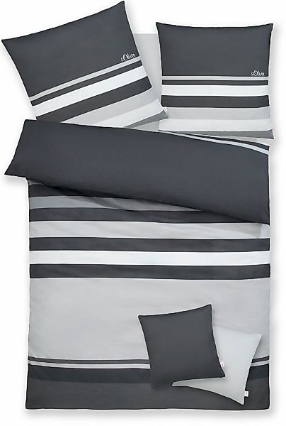 s.Oliver Bettwäsche "Fenja in Gr. 135x200 oder 155x220 cm" 2 gestreifte Bet günstig online kaufen
