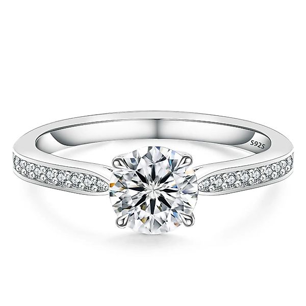ROUGEMONT Diamantring Funkelnder Damen Solitär Moissanit günstig online kaufen
