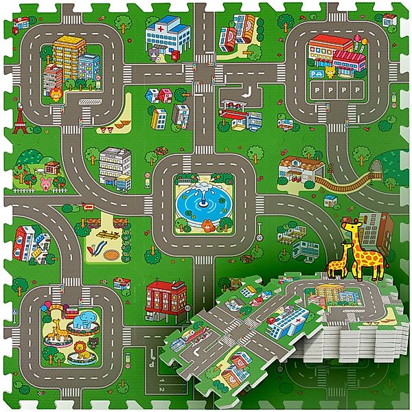 tectake Puzzlematte MyCity, (1-tlg., 9-tlg), 9-teilig, günstig online kaufen