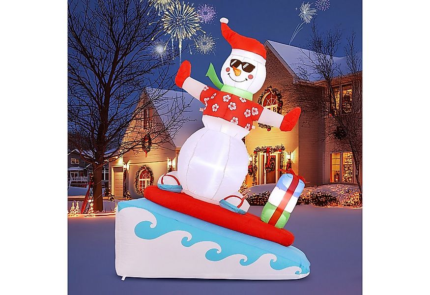 Elegear LED-Dekofigur Weihnachtsdeko, aufblasbarer Weihnachtsmann mit LEDs günstig online kaufen