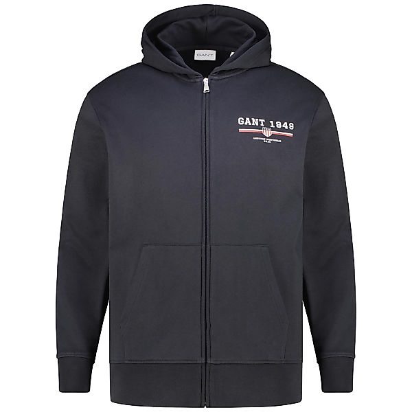 Gant Sweatjacke aus Baumwoll-Mix Farbe schwarz Größe: 5XL günstig online kaufen