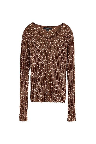 Next Strickjacke Gerippte, geknöpfte Feinstrick-Strickjacke (1-tlg) günstig online kaufen