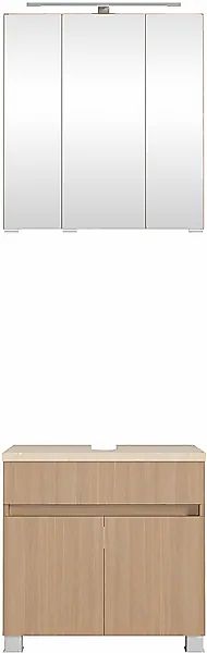 welltime Badmöbel-Set »EIXO, Set aus Spiegelschrank und Unterbeckenschrank« günstig online kaufen
