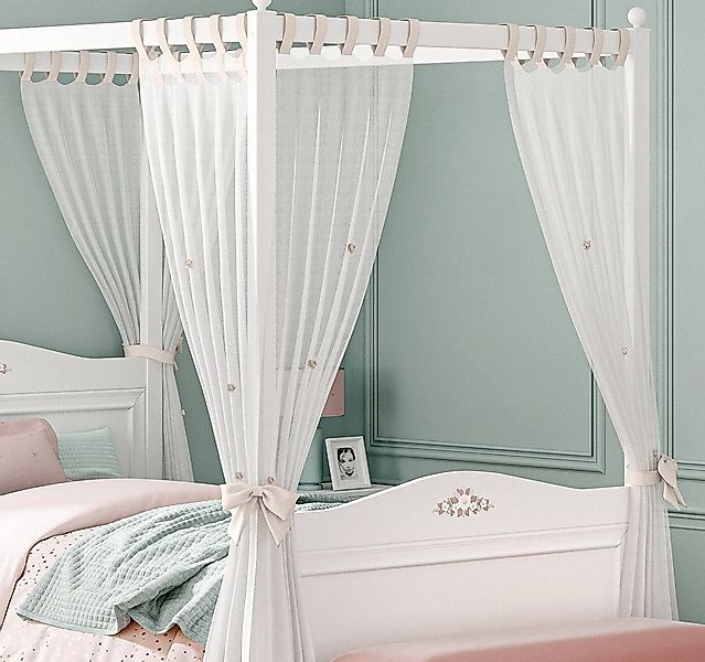 Möbel-Zeit Bettvorhang RUSTIK Vorhang für Himmelbett (8 St) günstig online kaufen