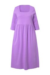 Ulla Popken Maxikleid Jerseykleid A-Linie Carré-Ausschnitt günstig online kaufen