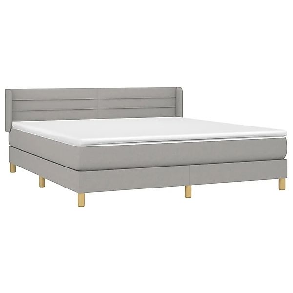 vidaXL Boxspringbett mit Matratze Hellgrau 180x200 cm Stoff 3130369 günstig online kaufen