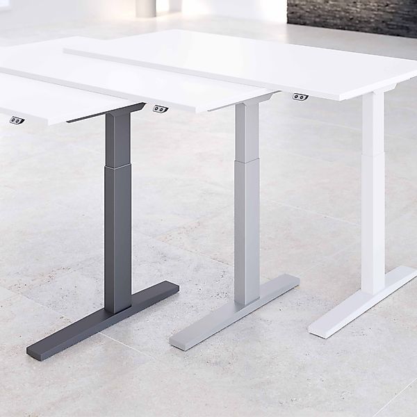 Schreibtisch ACTION elektrisch höhenverstellbar Weiß konfigurierbar - schne günstig online kaufen