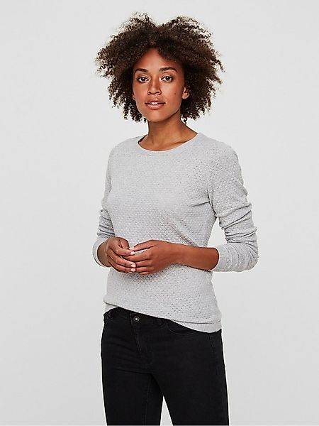 Vero Moda Rundhalspullover VMCARE STRUCTURE LS O-NECK BLOUSE aus Bio-Baumwo günstig online kaufen