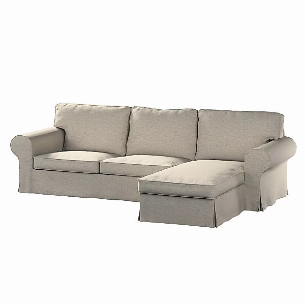 Bezug für Ektorp 2-Sitzer Sofa mit Recamiere, grau-beige, Ektorp 2-Sitzer S günstig online kaufen