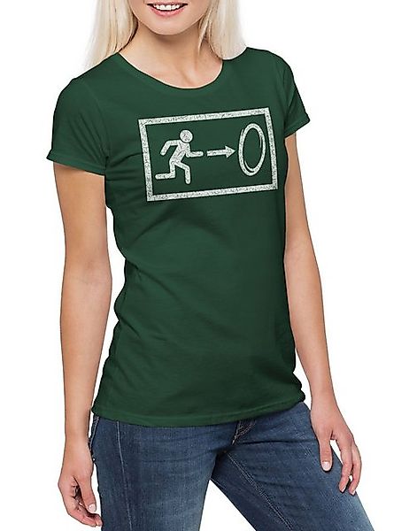 Urban Backwoods Print-Shirt Geek Exit Damen T-Shirt Gamer Games Portal Gami günstig online kaufen