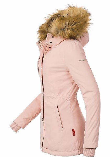 Marikoo Wintermantel Akira edler Winterparka mit Kunstfellkapuze günstig online kaufen