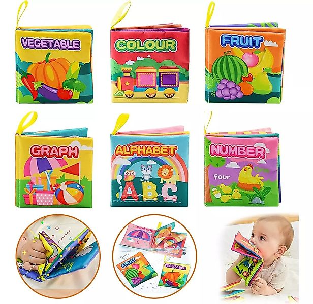 ZEUOPQ Stoffbuch Baby-Stoffbücher Greifspielzeug Baby Stoffbuch günstig online kaufen