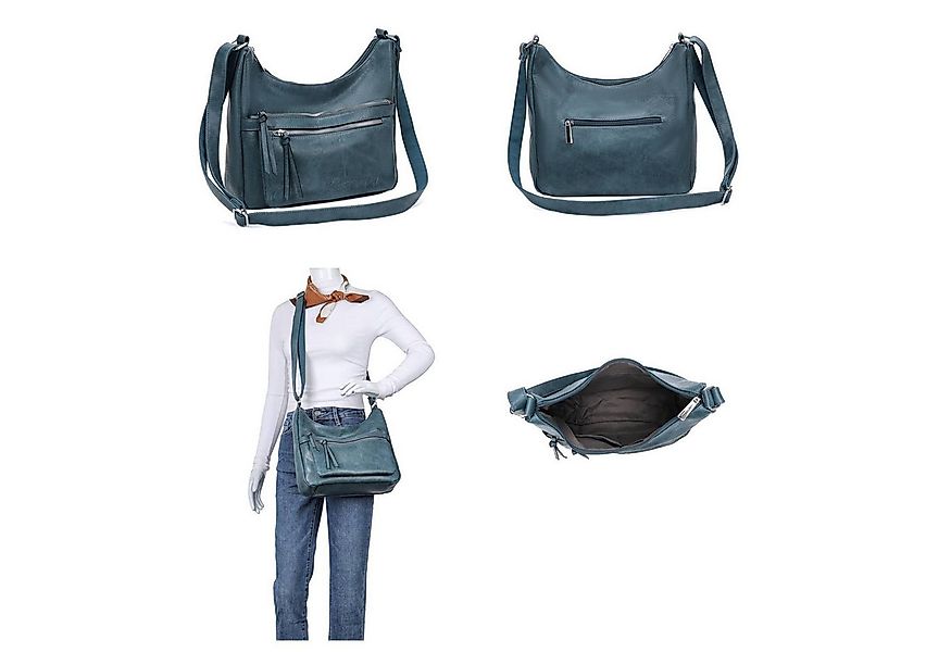 ITALYSHOP24 Schultertasche Damen Tasche Shopper Umhängetasche Crossbody Han günstig online kaufen