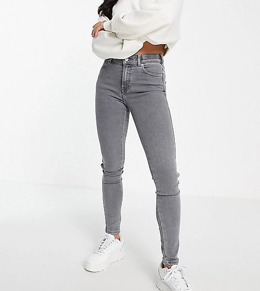 Dr Denim Petite – Lexy – Superenge Jeans mit mittelhohem Bund in verwaschen günstig online kaufen