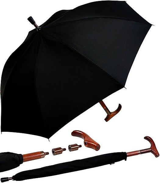 iX-brella Stockregenschirm Stützschirm mit Holzgriff - höhenverstellbar, se günstig online kaufen