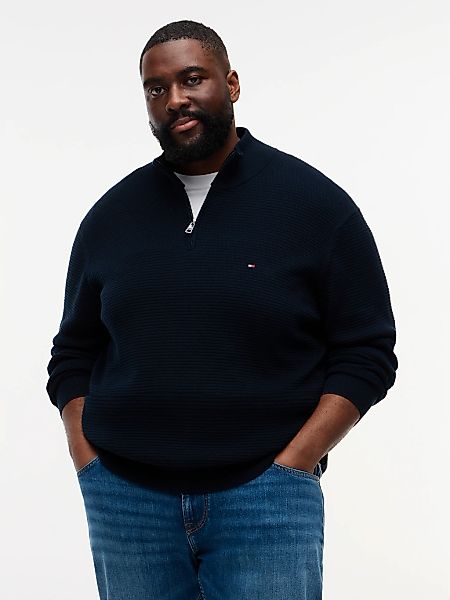 Tommy Hilfiger Big & Tall Strickpullover "BT-SEASONAL STRUCTURE ZIP MOCK" G günstig online kaufen