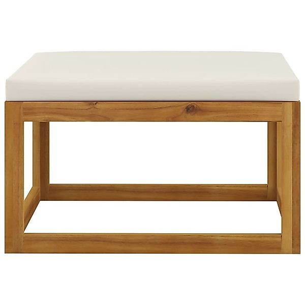 vidaXL Sofaelement Hocker mit Cremeweißem Kissen günstig online kaufen