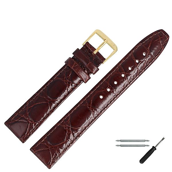 MARBURGER Uhrenarmband 20mm Leder Kroko (Caiman) günstig online kaufen