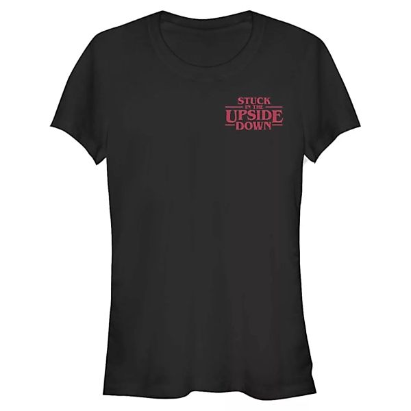 Netflix - Stranger Things - Text Upside Down Pocket - Frauen T-Shirt günstig online kaufen