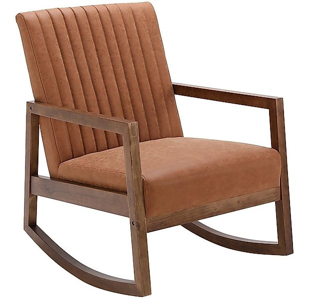 WAHSON OFFICE CHAIRS Schaukelstuhl Lederbezug Schaukelstuhl Sessel günstig online kaufen