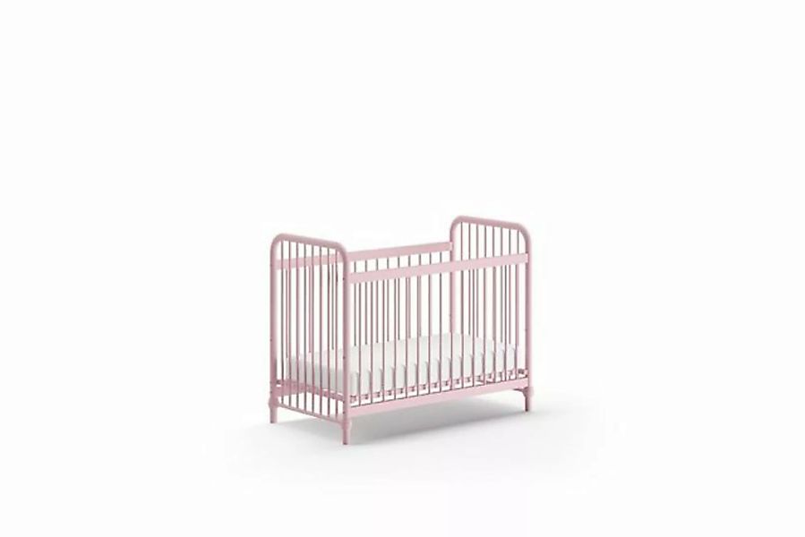 möbelando Babybett BRONXX, aus Metall in Pink matt. Abmessungen (BxHxT) 130 günstig online kaufen