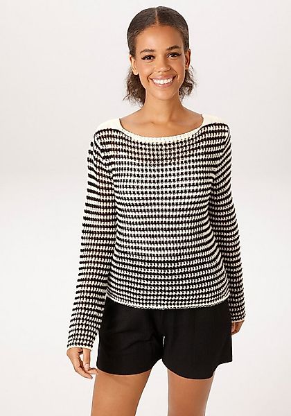 Aniston CASUAL Strickpullover mit Lochmuster in Häkel-Optik - NEUE KOLLEKTI günstig online kaufen