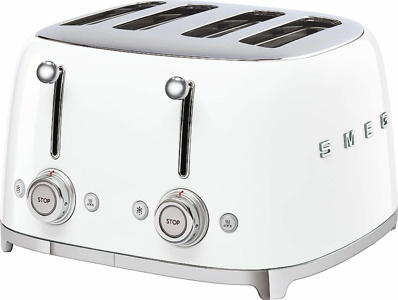 Smeg Toaster "TSF03WHEU" 4 kurze Schlitze 3000 W günstig online kaufen