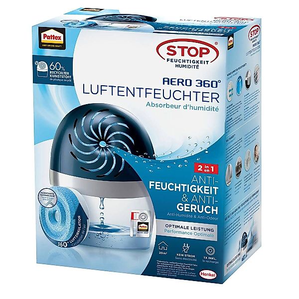 Pattex Luftentfeuchter AERO 360°, 360° Luftzirkulation, günstig online kaufen